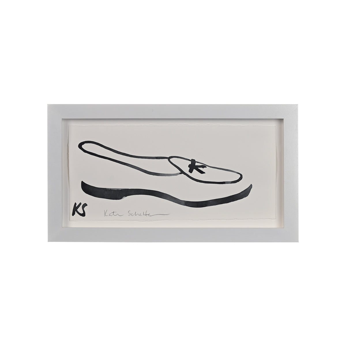 Kate Schelter, Belgian Shoe White Black Piping