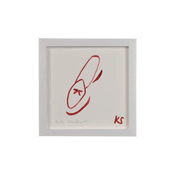 Kate Schelter, White Belgian Shoes with Red Piping