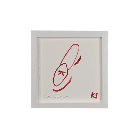 Kate Schelter, White Belgian Shoes with Red Piping