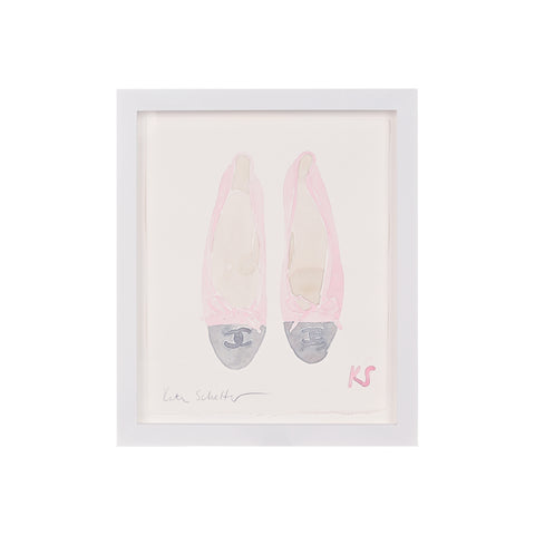 Kate Schelter, Chanel Ballet Flats Pink and Black