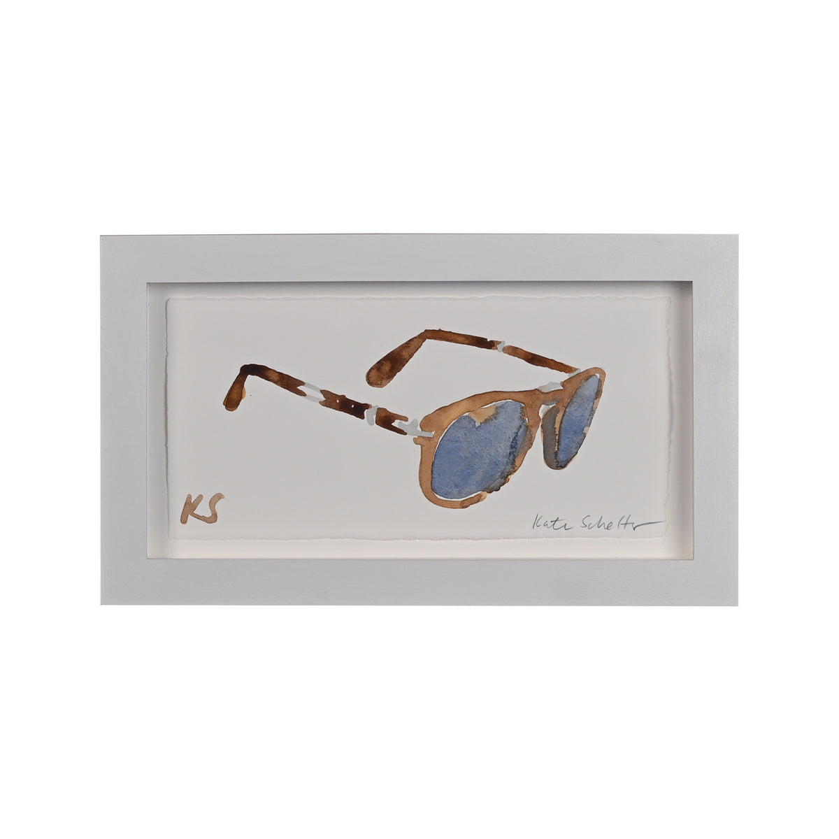 Kate Schelter, Persol Sunglasses in Tortoise with Blue Lense