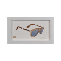 Kate Schelter, Persol Sunglasses in Tortoise with Blue Lense