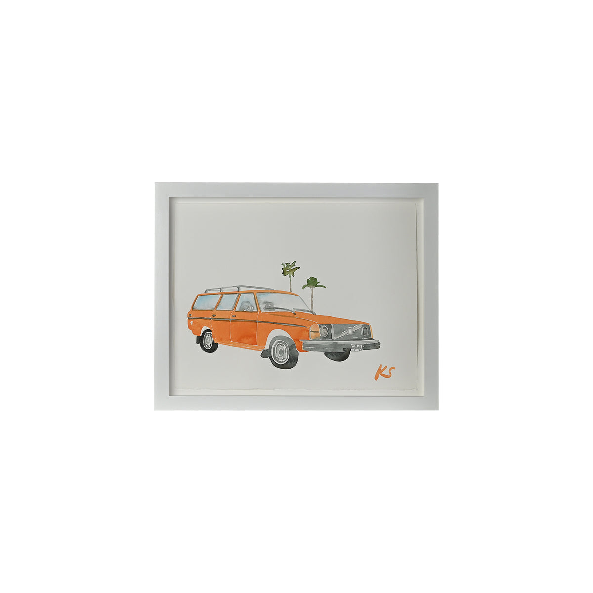 Kate Schelter, Volvo 240 Sedan Orange Palm Tree