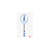 Kate Schelter, Wilson Wooden Racket Cover White Blue