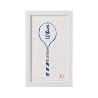 Kate Schelter, Wilson Wooden Racket Cover White Blue