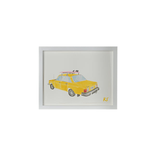 Kate Schelter, Volvo 240 Sedan Yellow Surfboard