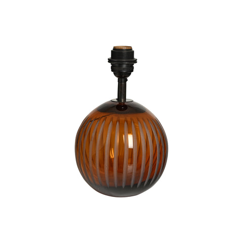 Crystal Ball Lamp in Dark Amber with Splits