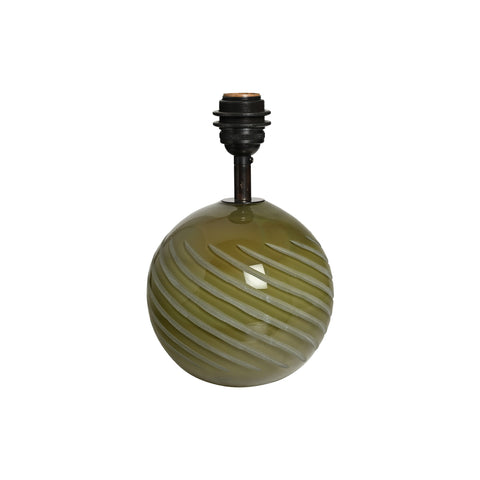 Crystal Ball Lamp in Spinach with Spirals