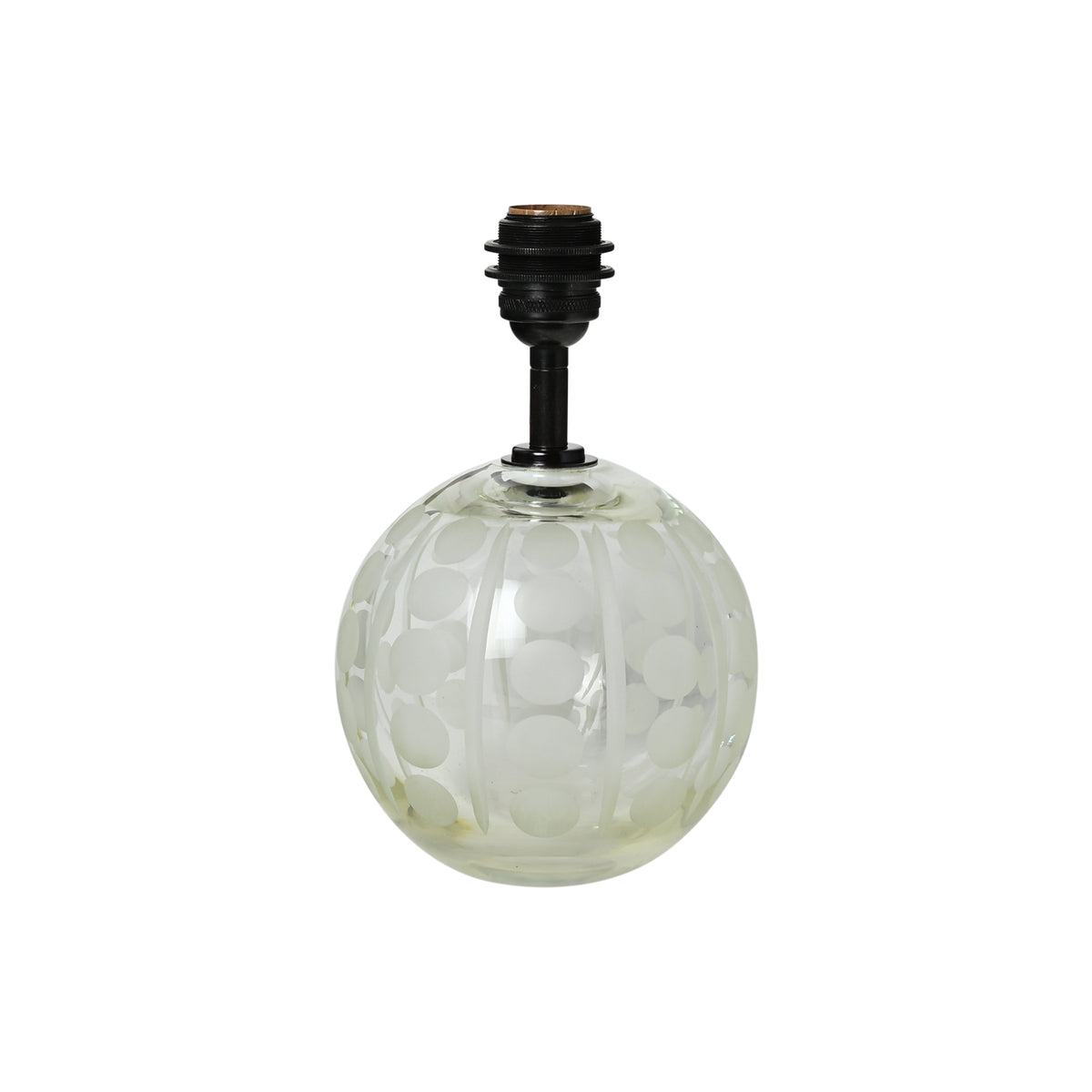 Crystal Ball Lamp in Citrine with Splits and Olives