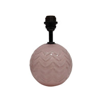 Crystal Ball Lamp in Rose with Chevron Cuts