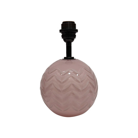 Crystal Ball Lamp in Rose with Chevron Cuts