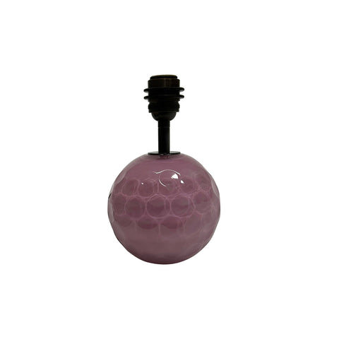 Crystal Ball Lamp with Polished Olives in Rose