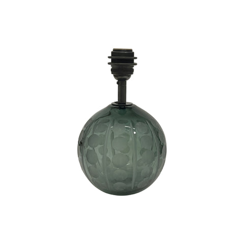Crystal Ball Lamp in Smoke Green with Splits and Olives