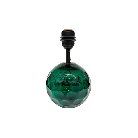 Crystal Ball Lamp with Polished Olives in Green