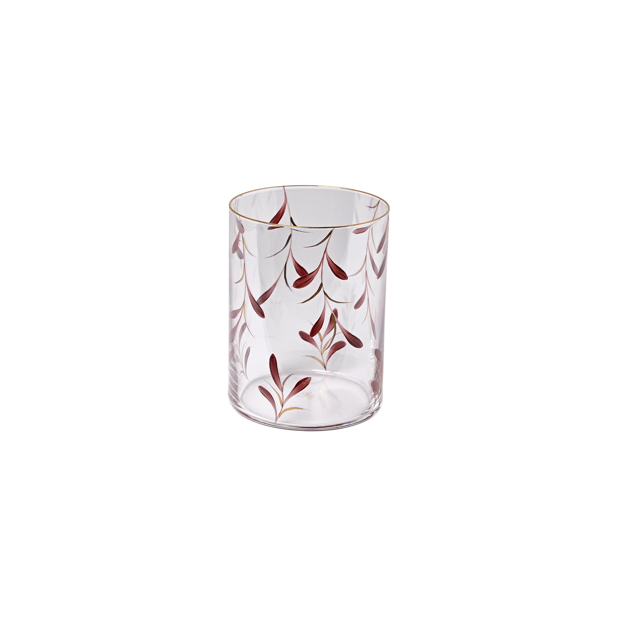 Set of Six Palawan Burgundy Tumbler Glasses