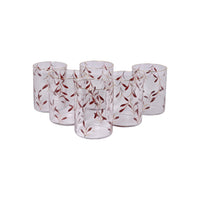 Set of Six Palawan Burgundy Tumbler Glasses