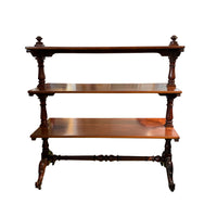 Large English Three-Tier Mahogany Etagere