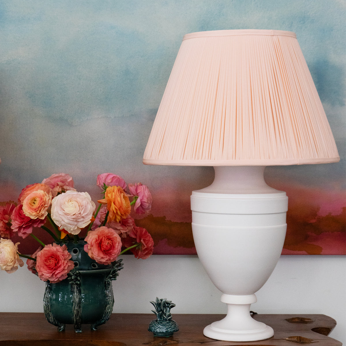 Jean Roger Large Mazarin Lamp in Matte White