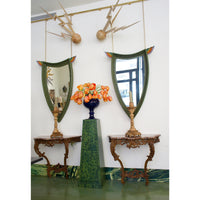 Pair of Ryusei Comets in Natural with Silver Leaf