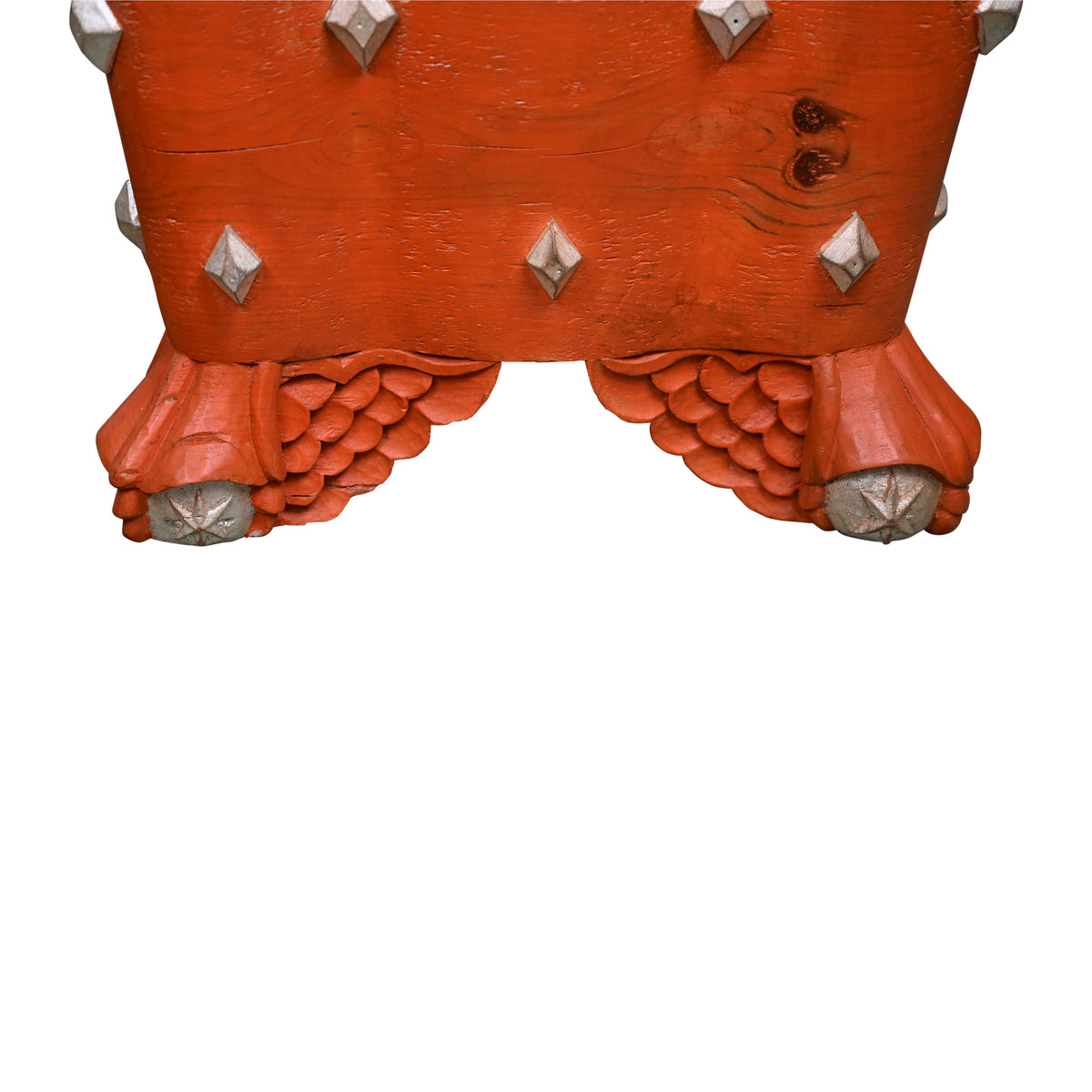 Pair of Mdina Tables in Temple Red with Silver Leaf