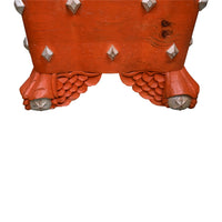 Pair of Mdina Tables in Temple Red with Silver Leaf