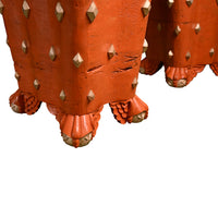 Pair of Mdina Tables in Temple Red with Gold Leaf