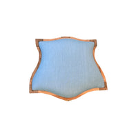 Pair of Menorca Small Stools in Multicolor with Silver Leaf