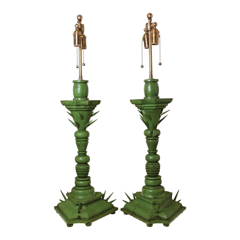 Pair of Rabat Lamps in Green