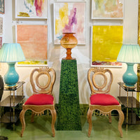 KRB Hand-Painted Square Pedestal in Alligator Faux Tortoise