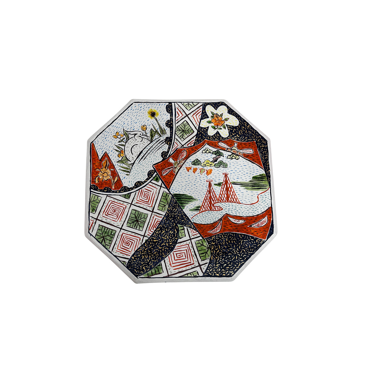 Mark Gagnon, Octagonal Papier Mache Platter