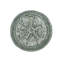 Mark Gagnon, Olive Green Papier Mache Plate with Shell Detail