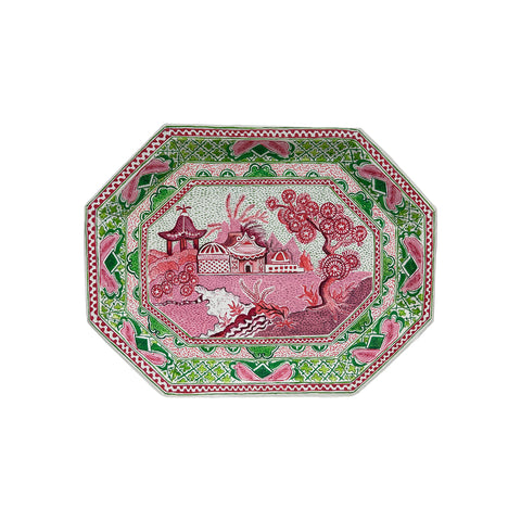 Mark Gagnon, Pink and Green Papier Mache Platter