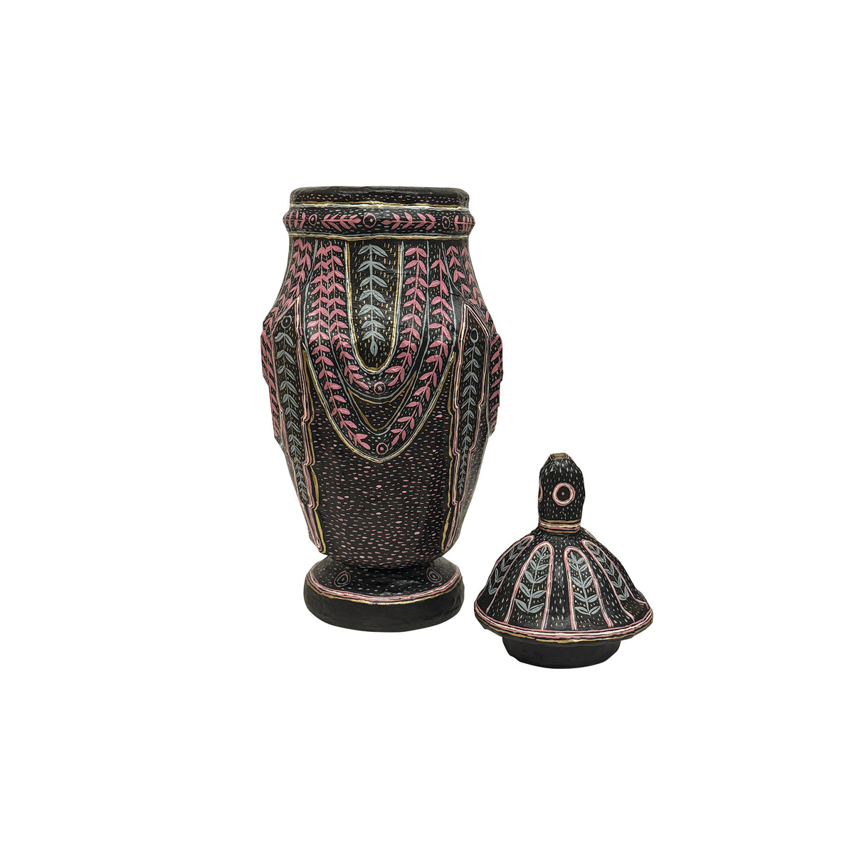 Mark Gagnon, Papier Mache Jar with Lid