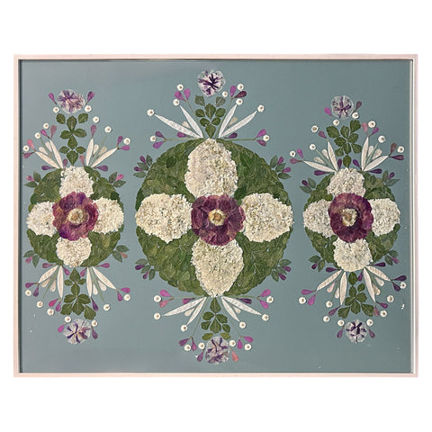 Marian McEvoy, Collage with Hydrangeas, Daisies, Peonies, Hollyhocks, and Gerbera Petals