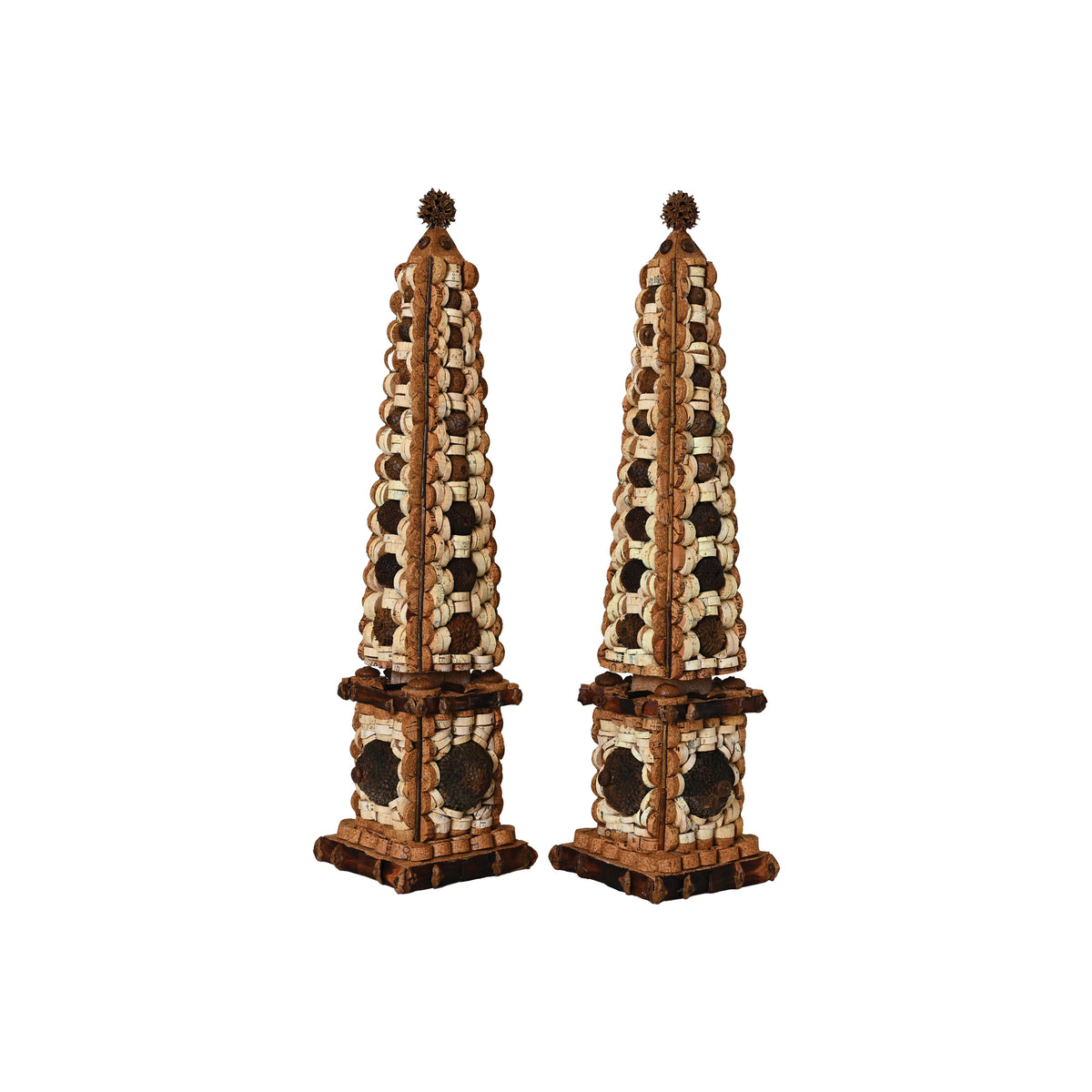 Marian McEvoy, Pair of Small Corkillage Obelisks