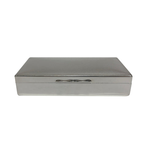 Vintage Medium Oblong Cigarette Box with Engine Turned Lid