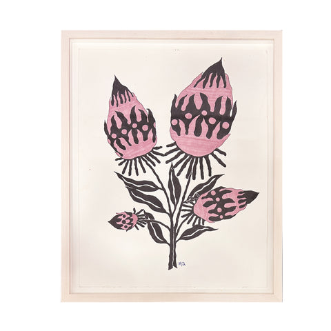 Marian McEvoy, Dusty Pink and Black Fantasy Thistle