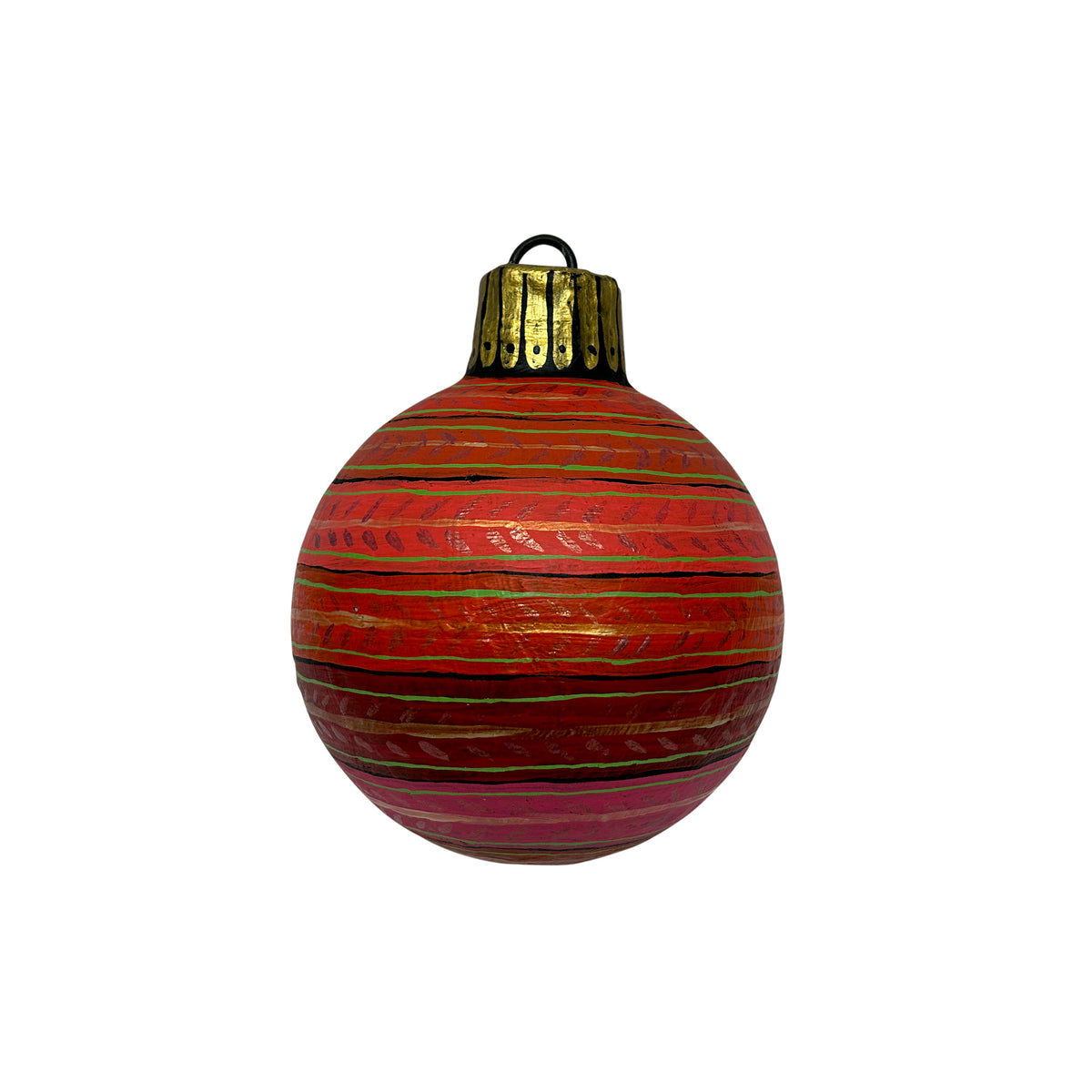 Papier Mache 6" Round Ornament