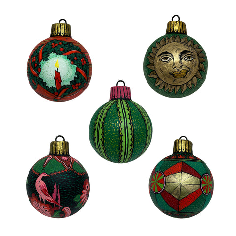 Papier Mache 6" Round Ornament