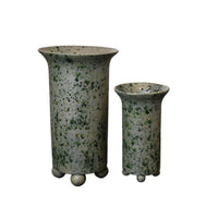 Ball Foot Vase in Slate Green Matte Glaze