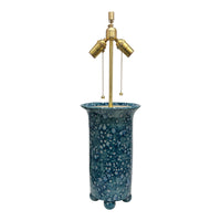 Medium Ball Foot Lamp in Bursty Blue Glaze