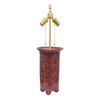 Medium Ball Foot Lamp in Cranberry Burst Glaze