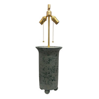 Medium Ball Foot Lamp in Slate Green Matte Glaze