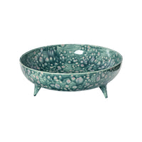 Bursty Blue Tripod Bowl