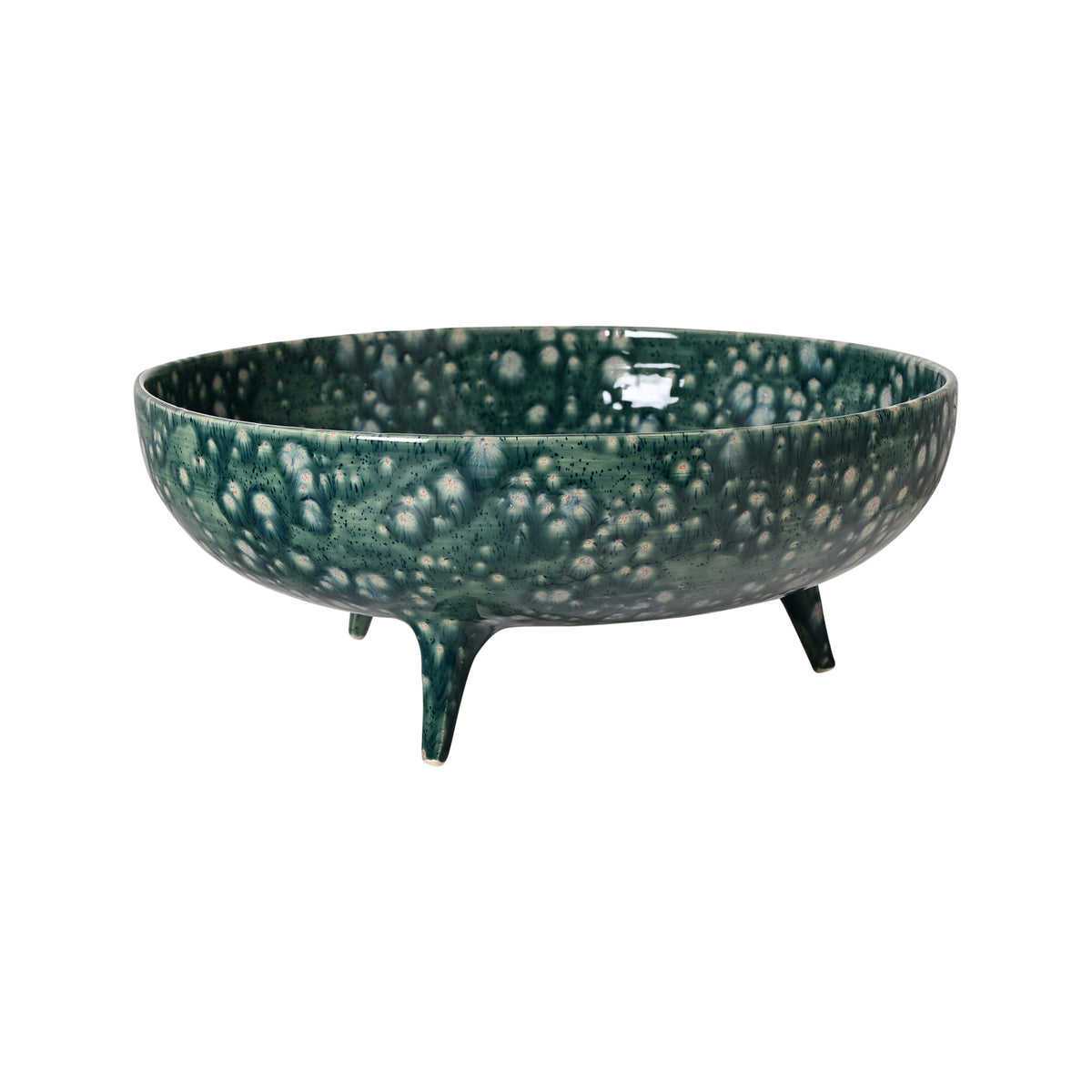 Bursty Blue Tripod Bowl