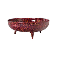 Acid Cranberry Tripod Bowl