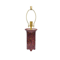 Small Ball Foot Lamp in Acid Cranberry Glaze