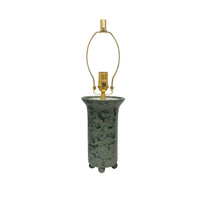 Small Ball Foot Lamp in Slate Green Matte Glaze