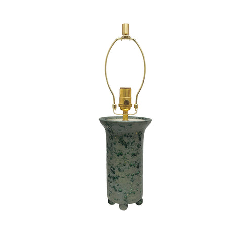 Small Ball Foot Lamp in Slate Green Matte Glaze