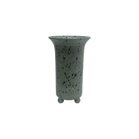 Ball Foot Vase in Slate Green Matte Glaze